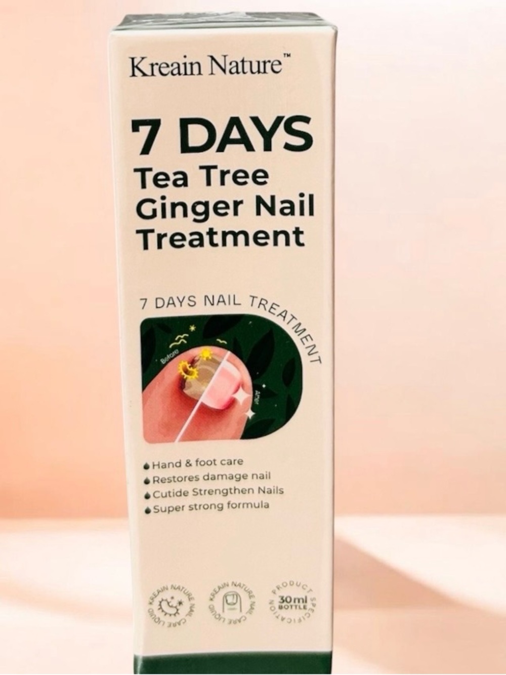 Kreain Nature 7 Days Tea Tree & Ginger Nail Liquid Treatment